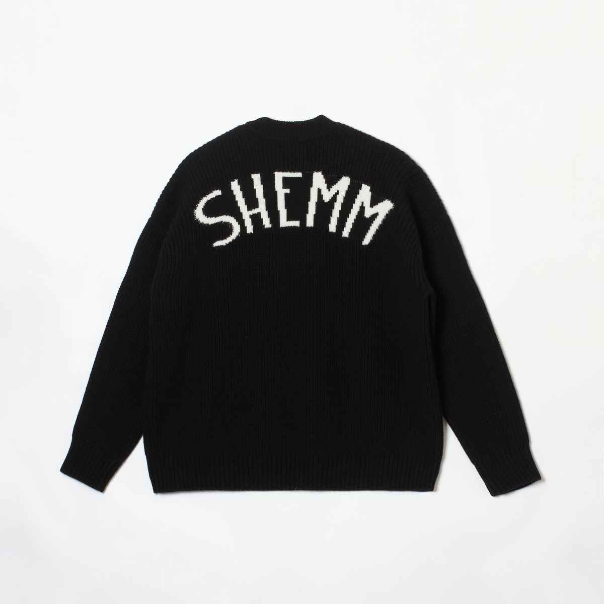 HEAVY RIB KNIT SWEATER - BLACK