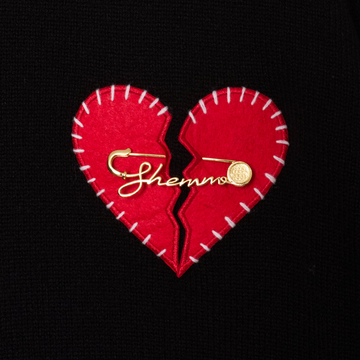 HEART REPAIR SWEATER - BLACK/RED