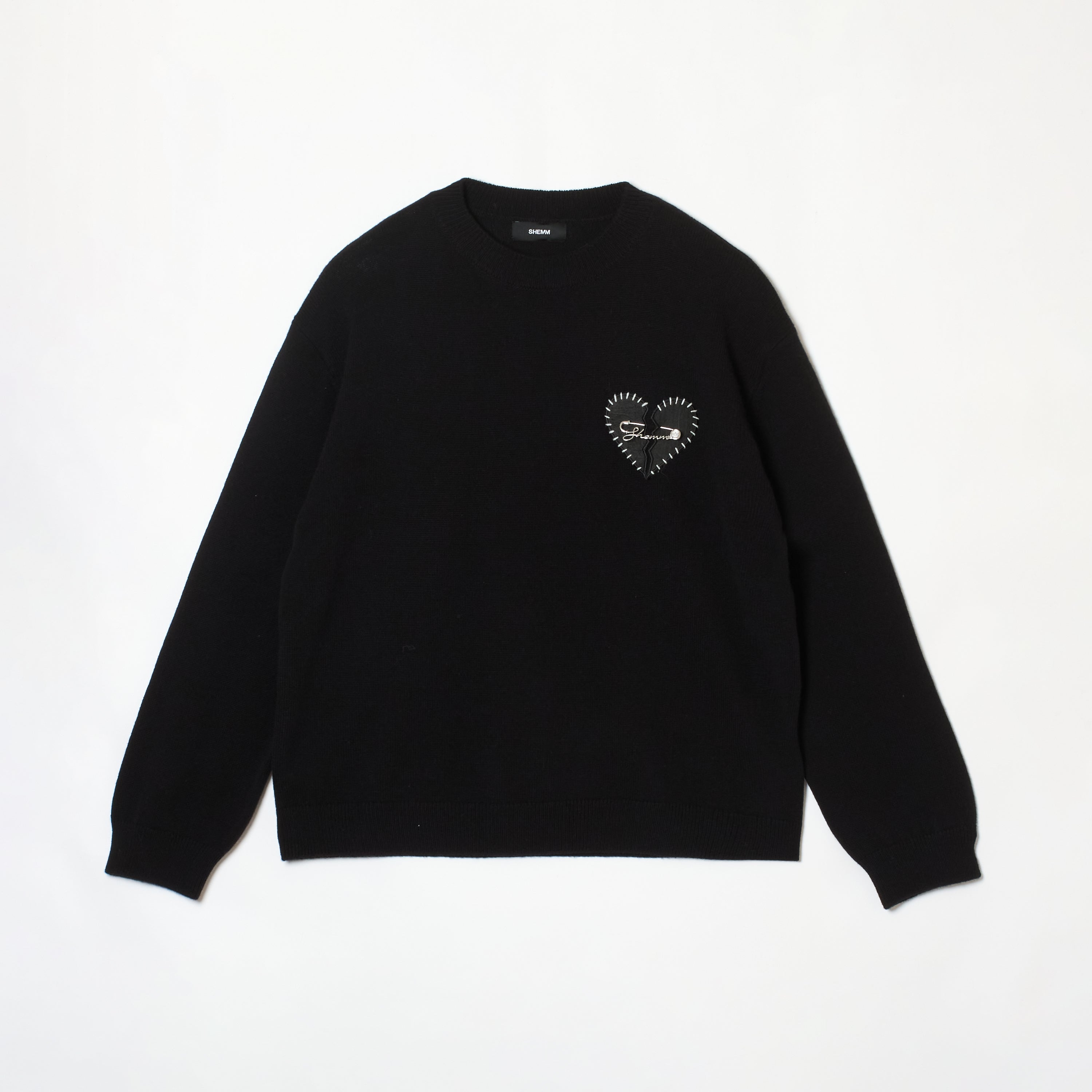 HEART REPAIR SWEATER -BLACK/BLACK