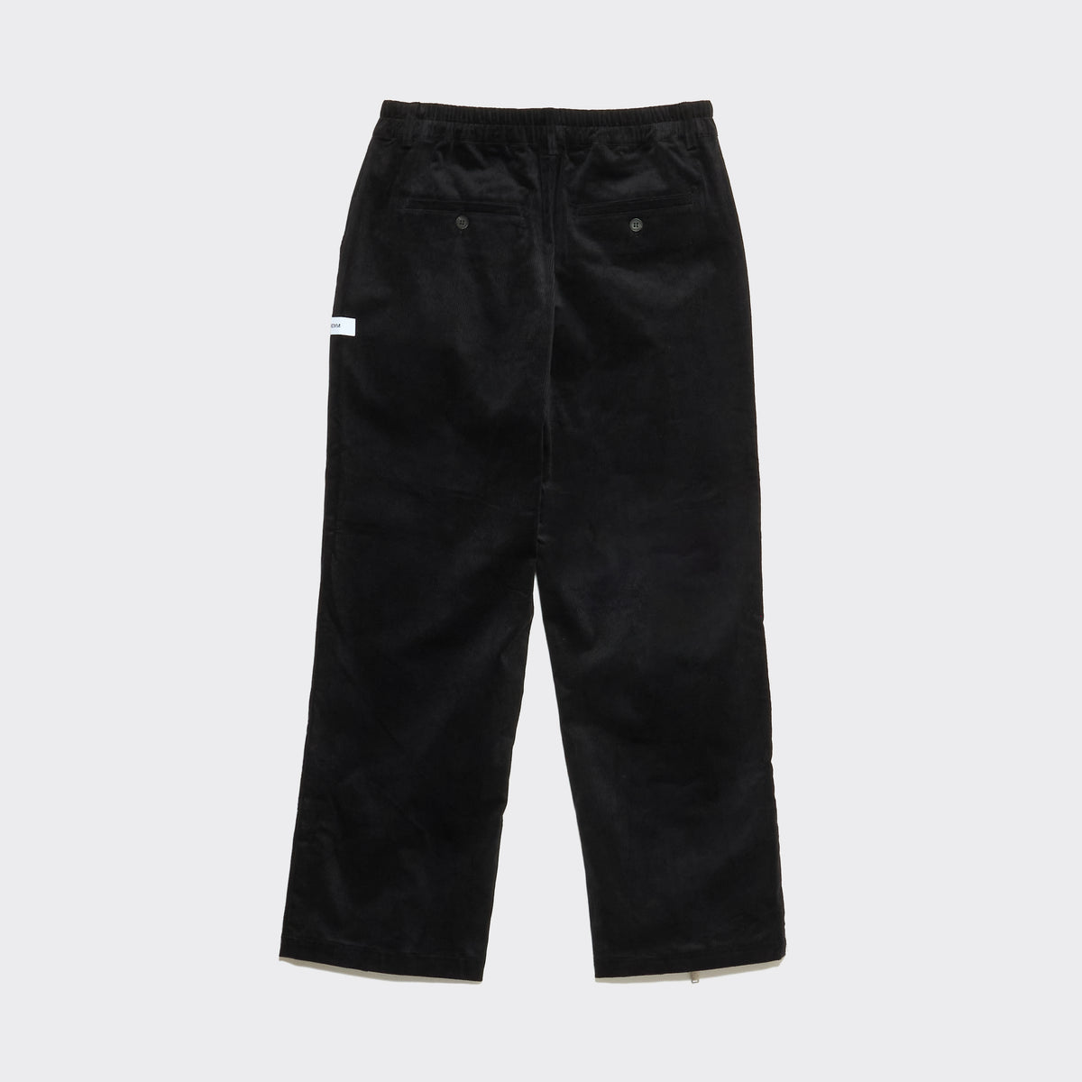 ZIP CORDUROY PANTS - BLACK