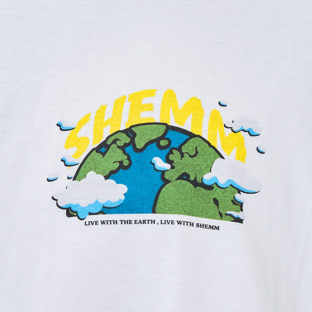 LIVE WITH EARTH SS TEE - White