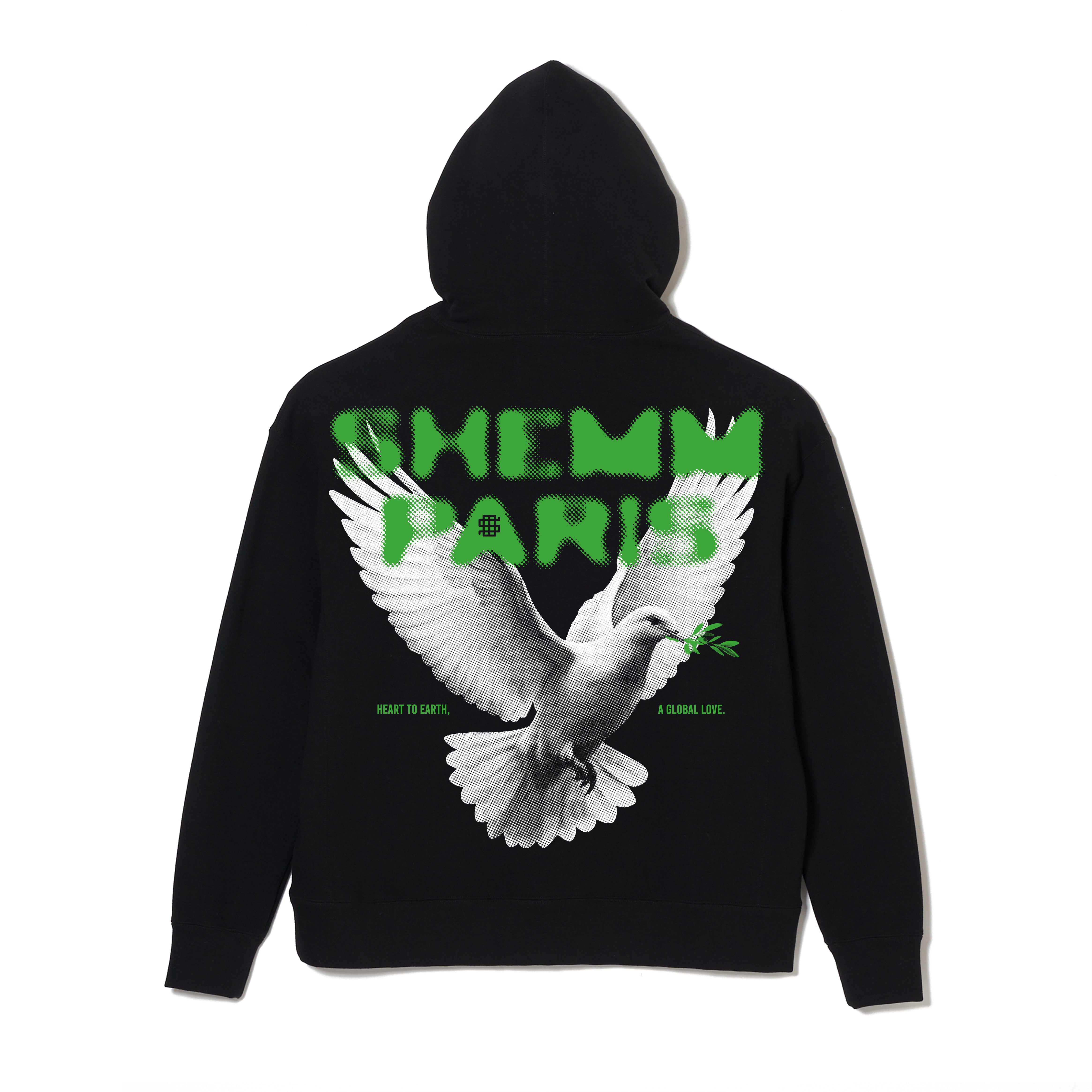 PEACE DOVE HOODIE - Black