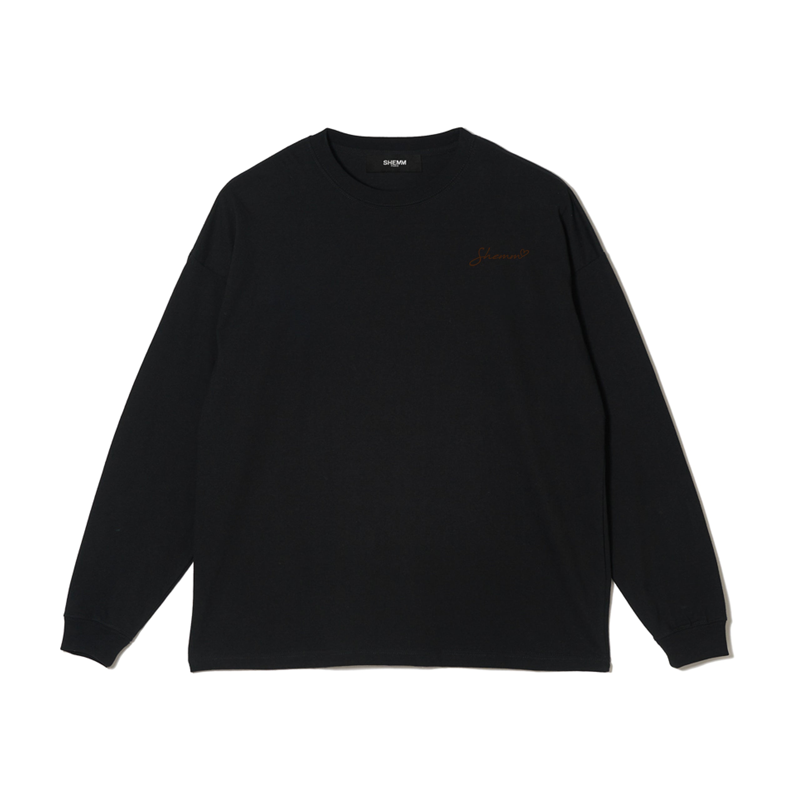 BRUSH LOGO LS TEE - Black