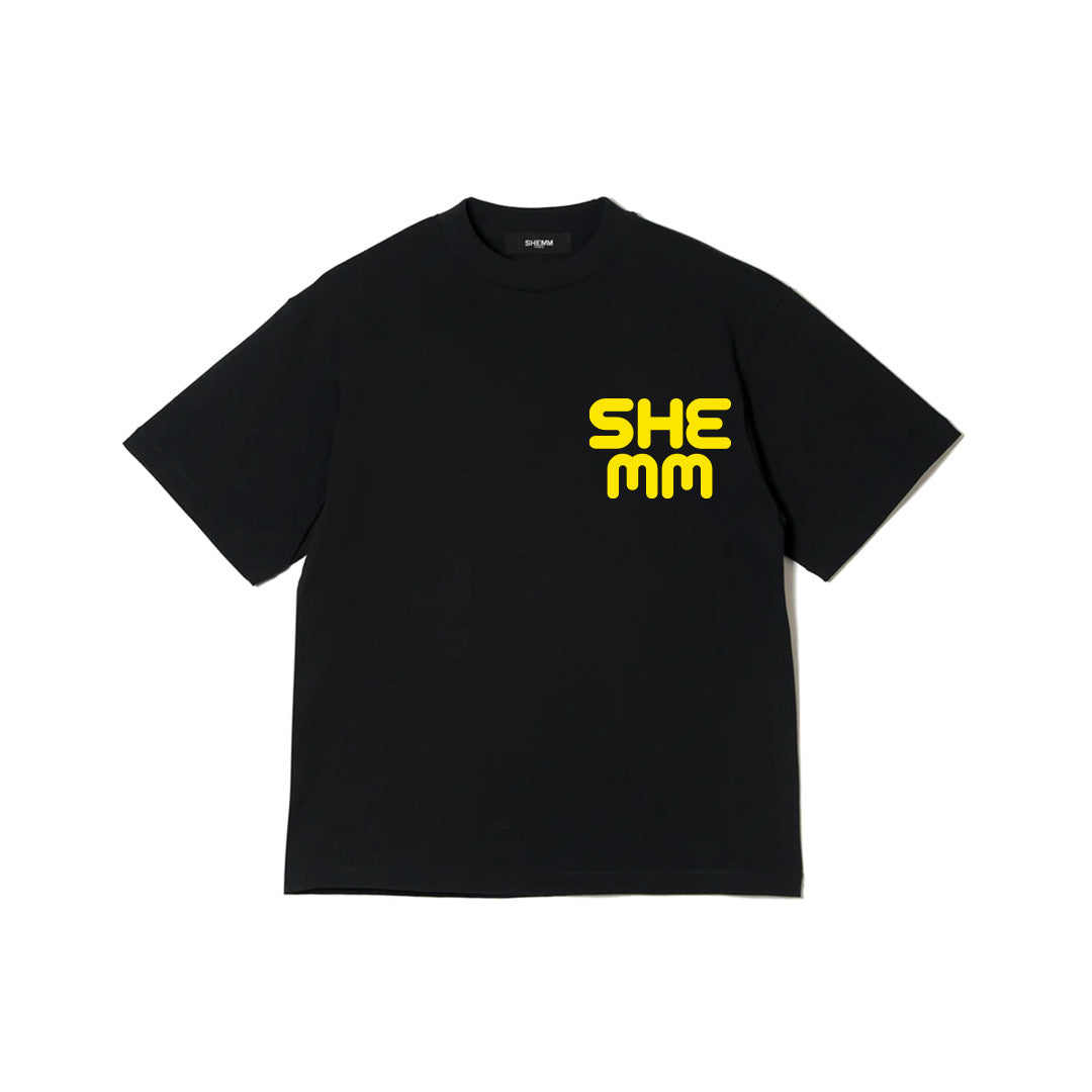 HEMHEM TEE - Black/Moon Yellow