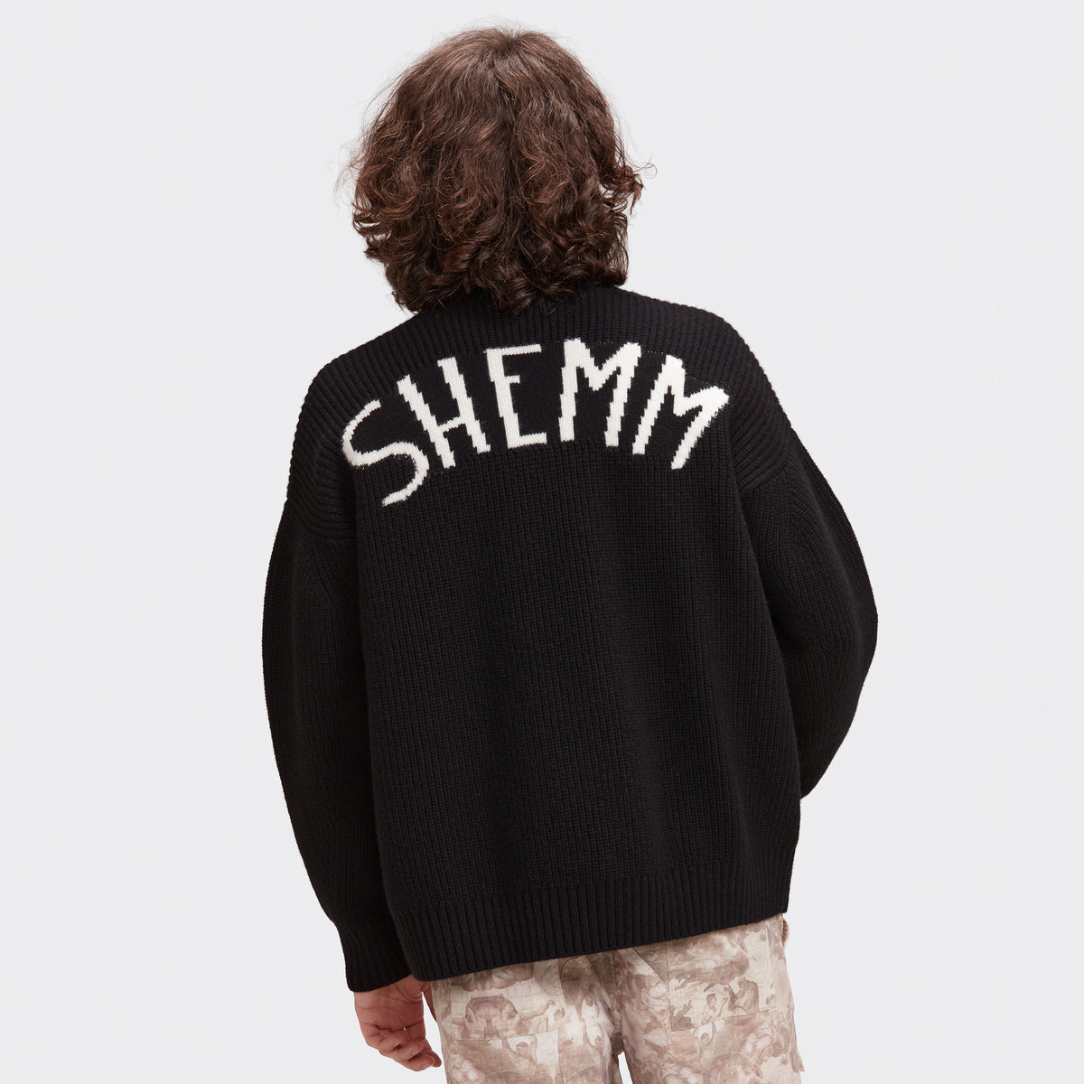 HEAVY RIB KNIT SWEATER - BLACK