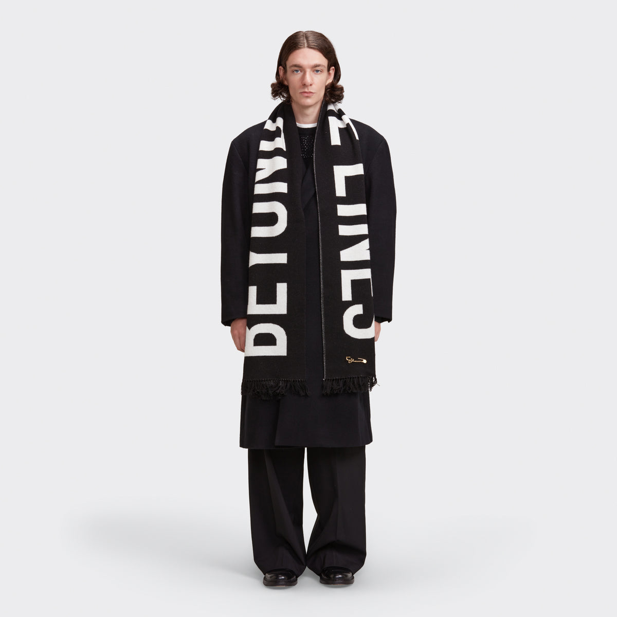 BEYOND THE LINES SCARF - BLACK