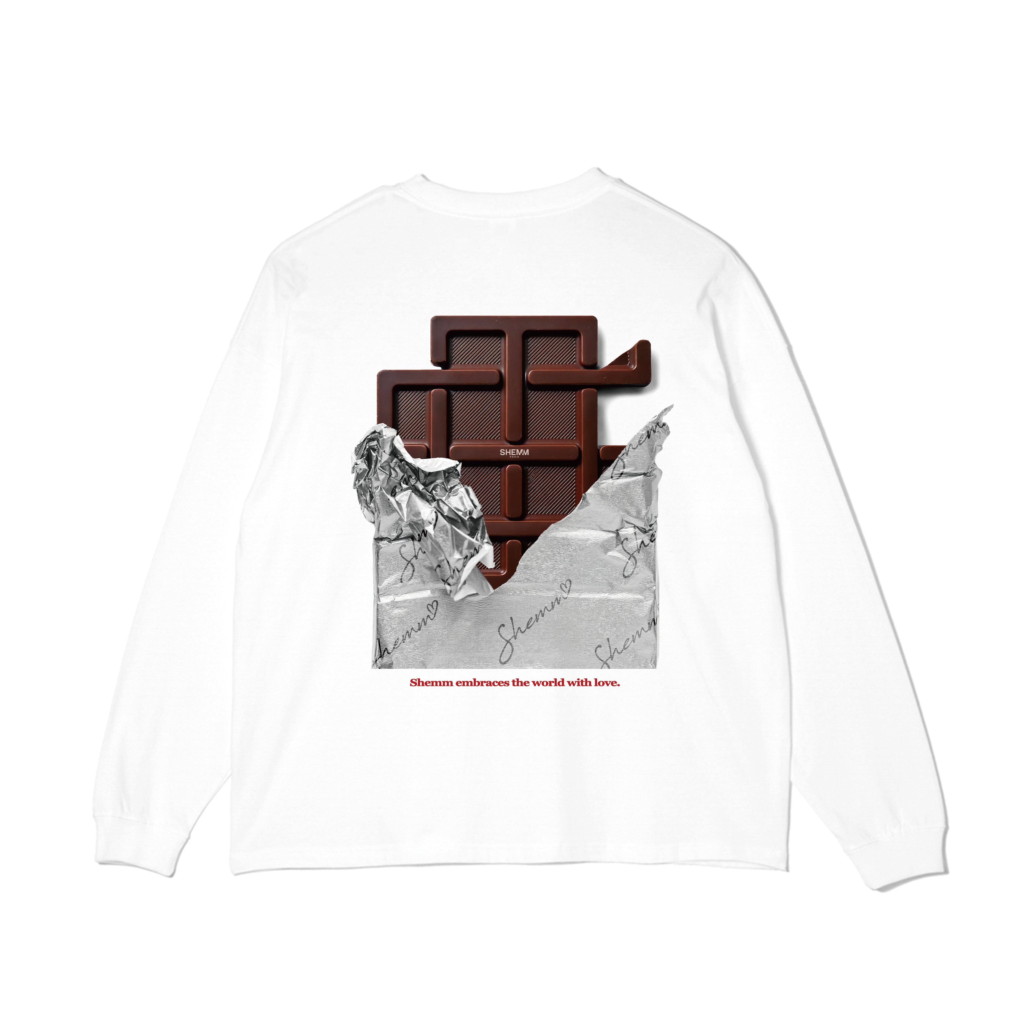 CHOCOGRAM LS TEE - White