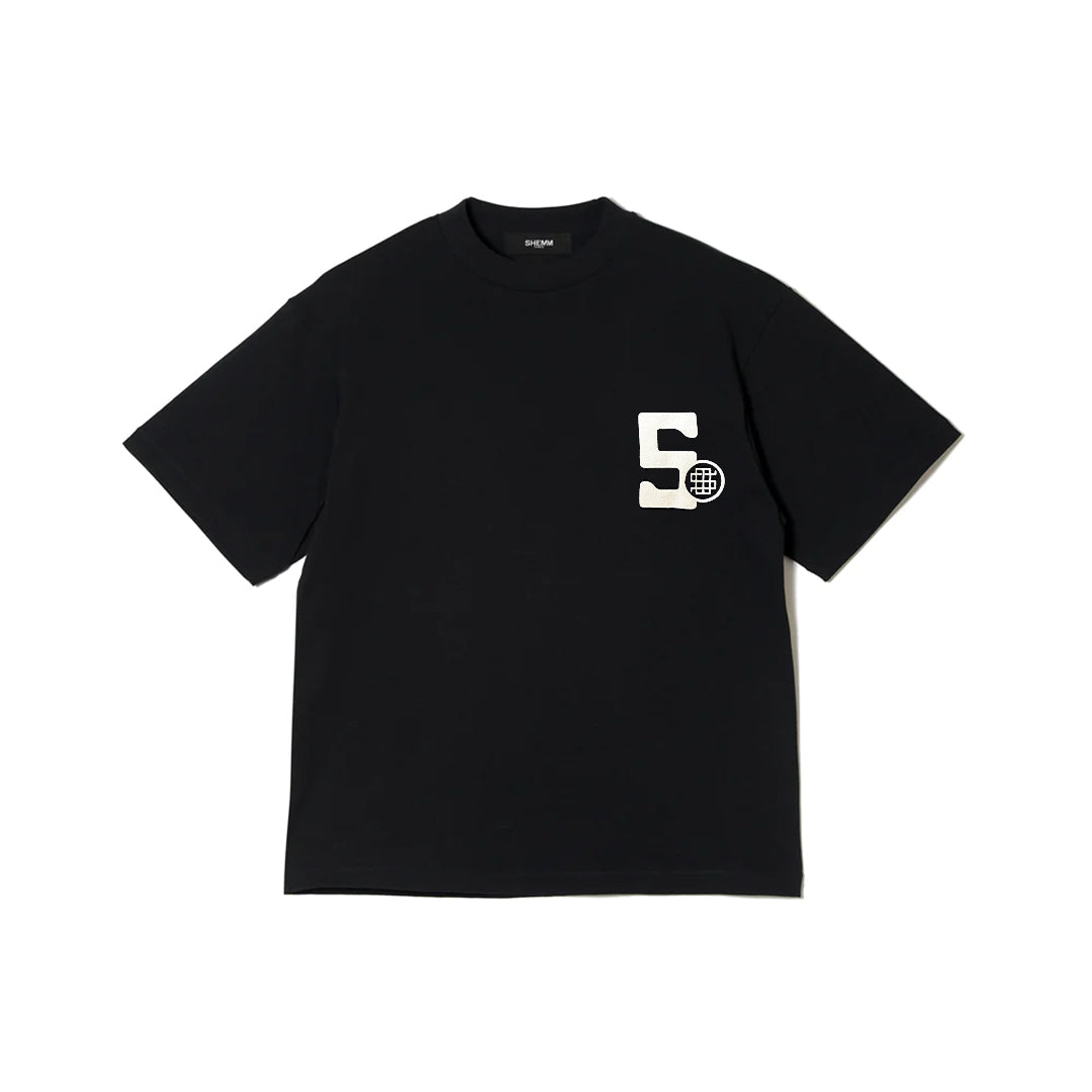 FOAMED S LOGO TEE - Black