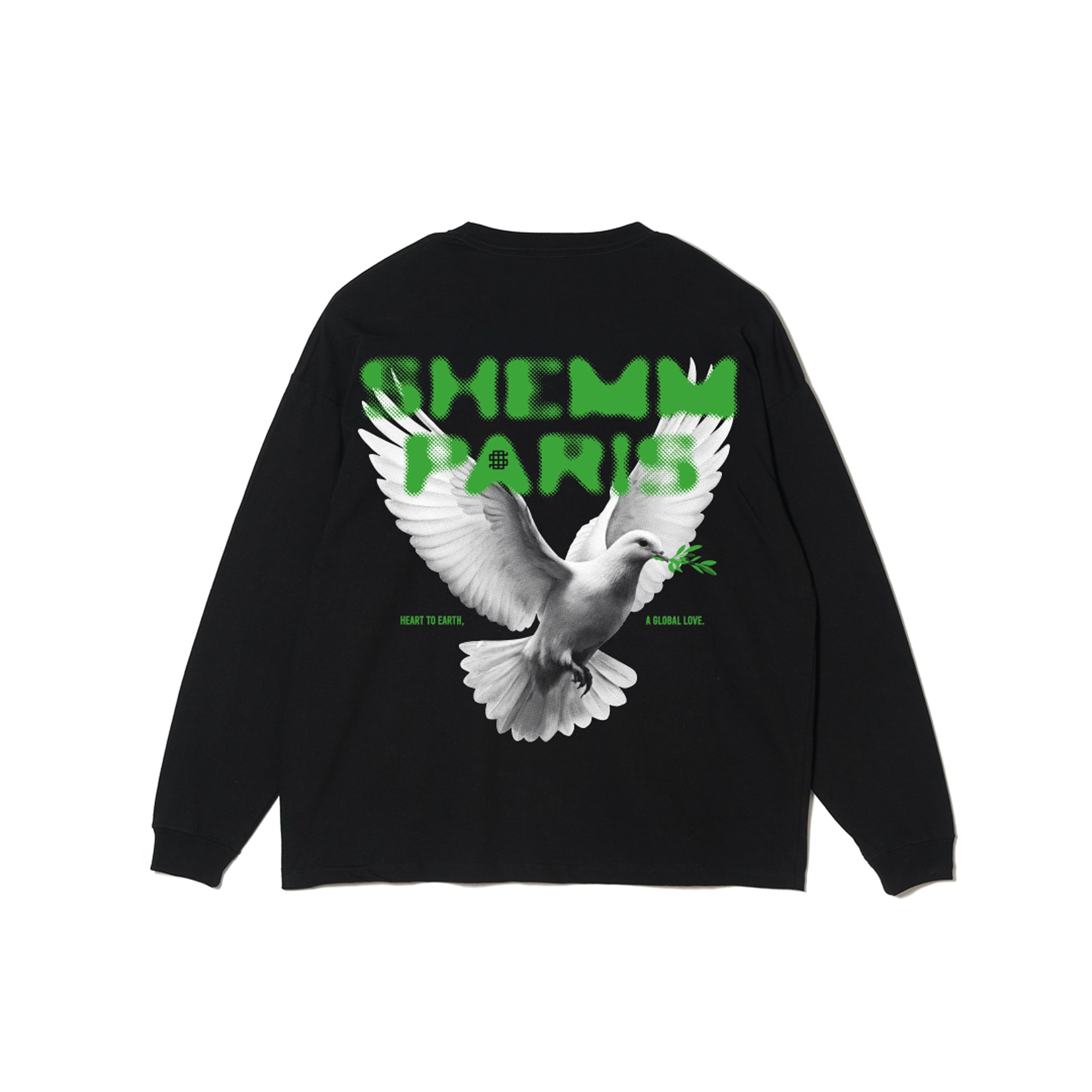 PEACE DOVE LS TEE - Black
