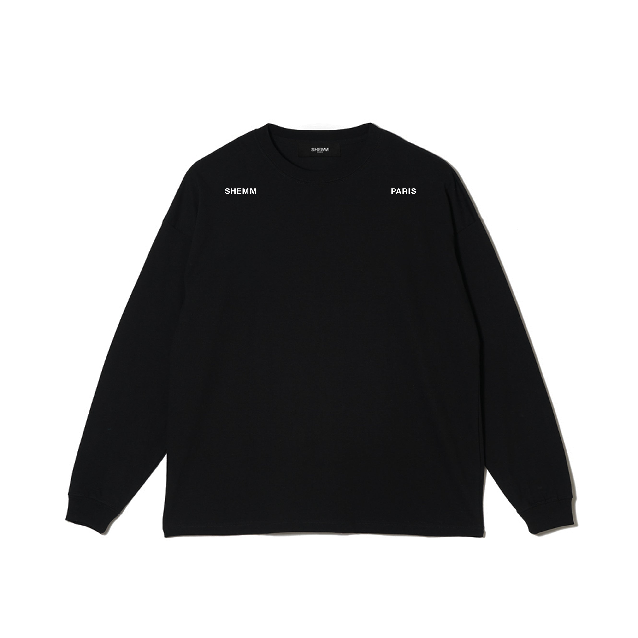 SPRAYED MONOGRAM LS TEE - Black