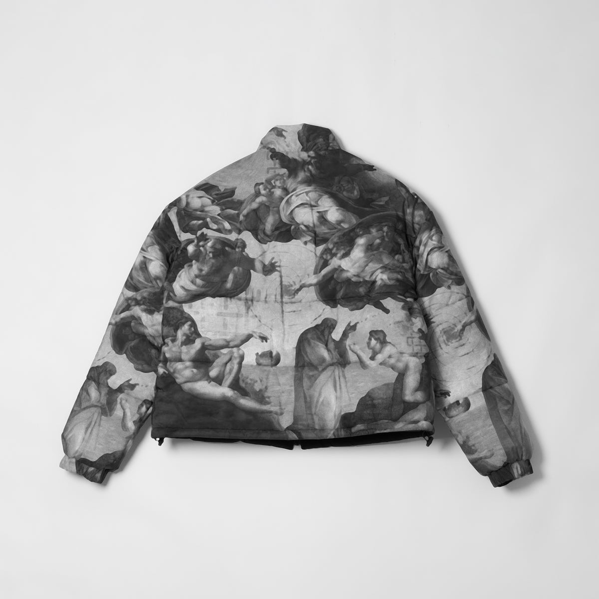 REVERSIBLE PUFFER JACKET - BLACK/GENESIS PATTERN