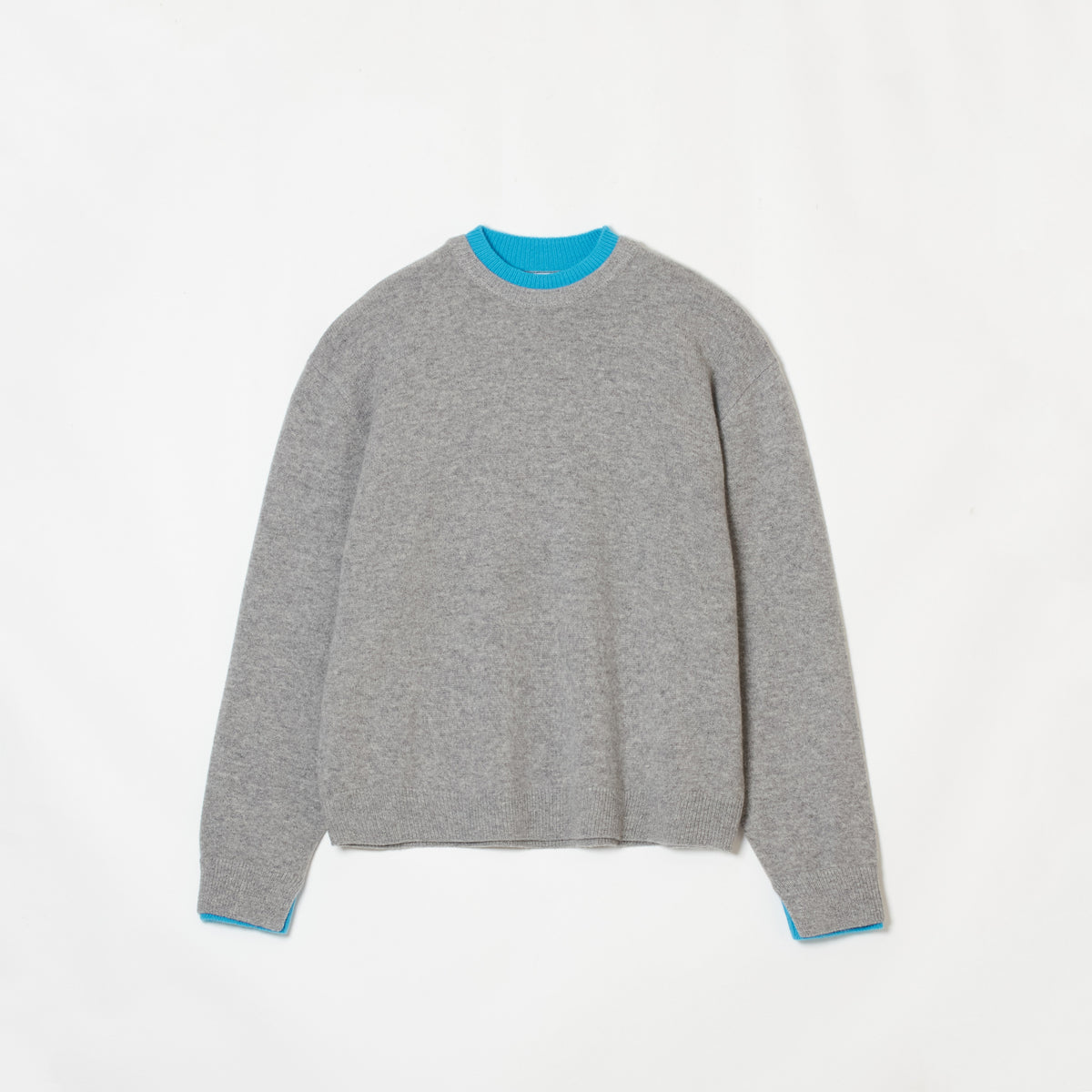 LAYERED SWEATER - GRAY/BLUE