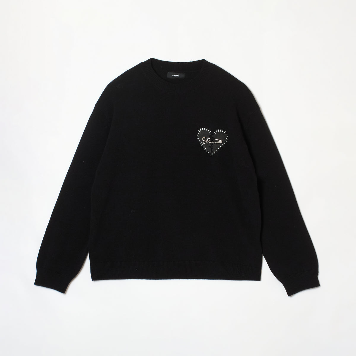 HEART REPAIR SWEATER -BLACK/BLACK