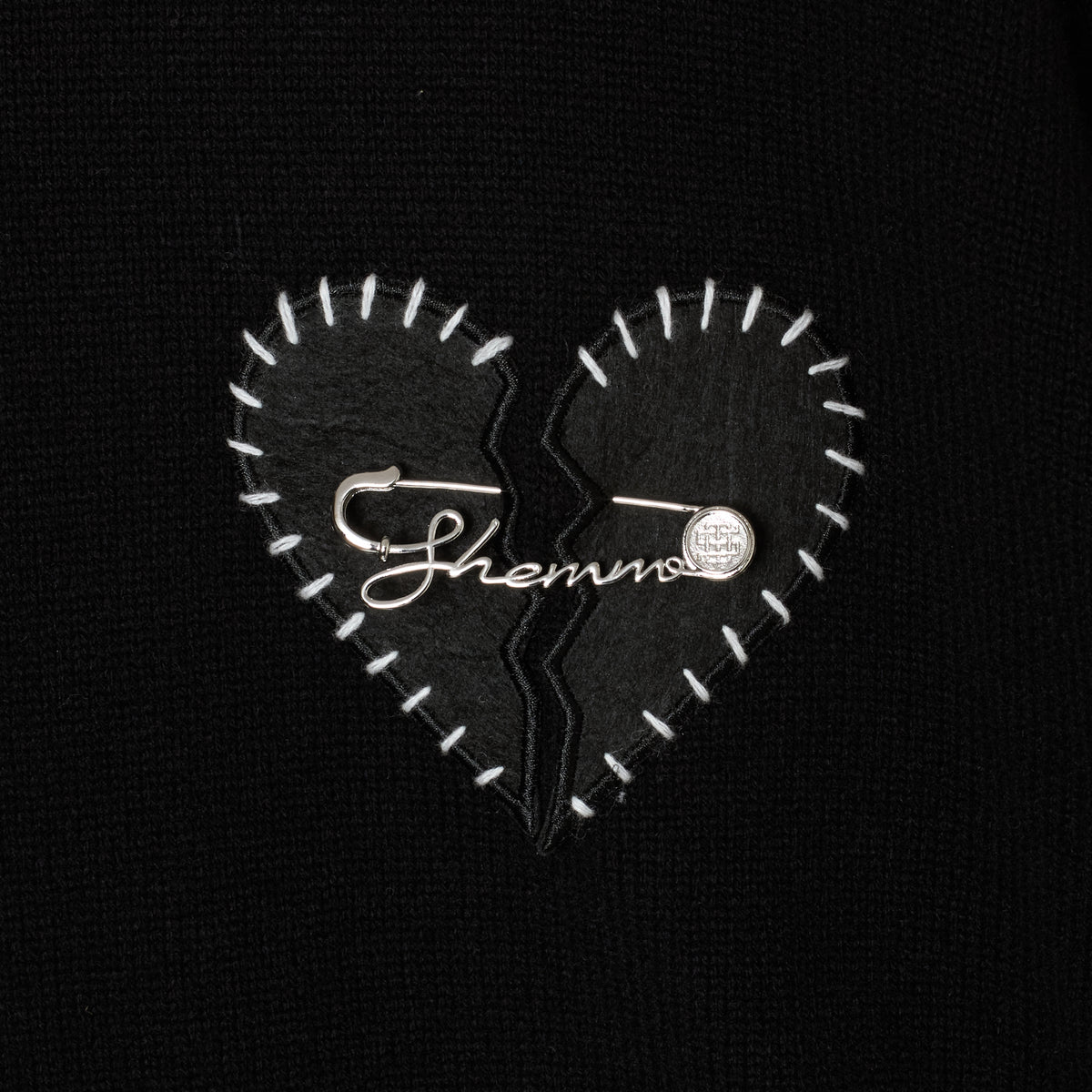 HEART REPAIR SWEATER -BLACK/BLACK