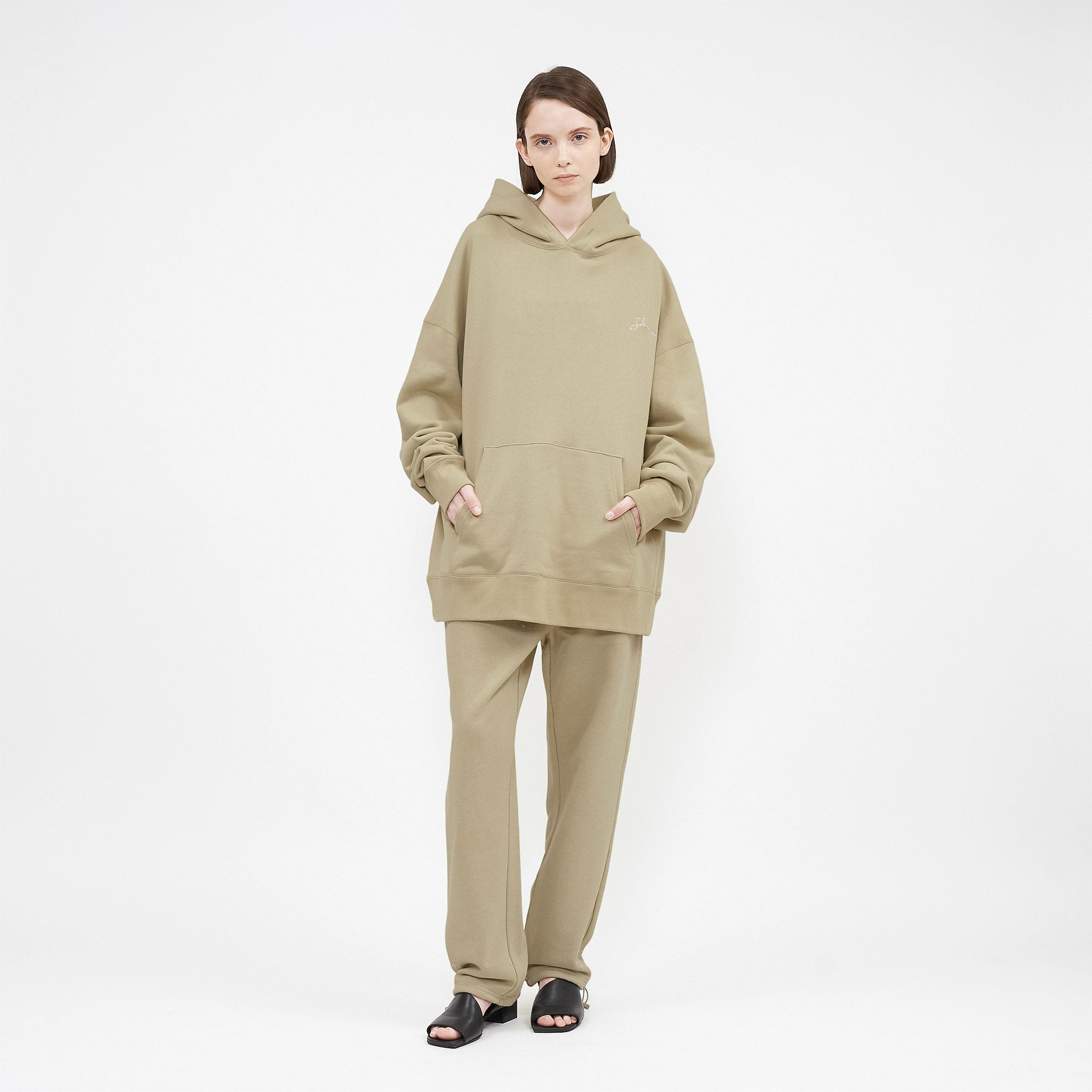 Sudadera básica con capucha - Beige