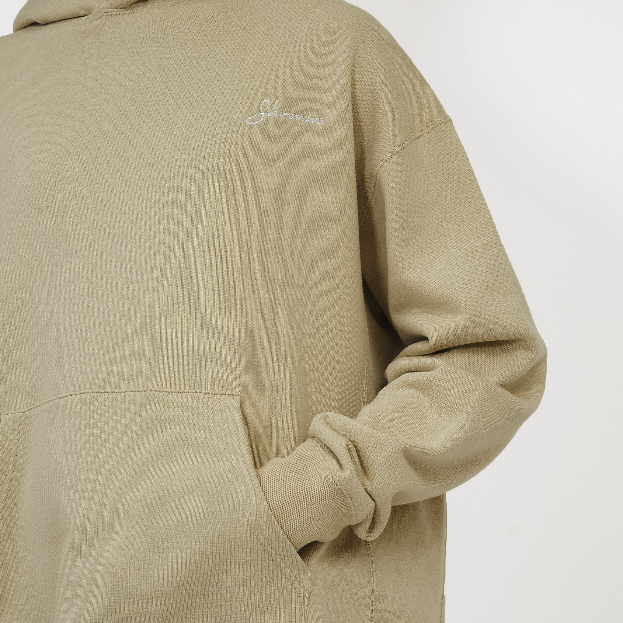 Sudadera básica con capucha - Beige