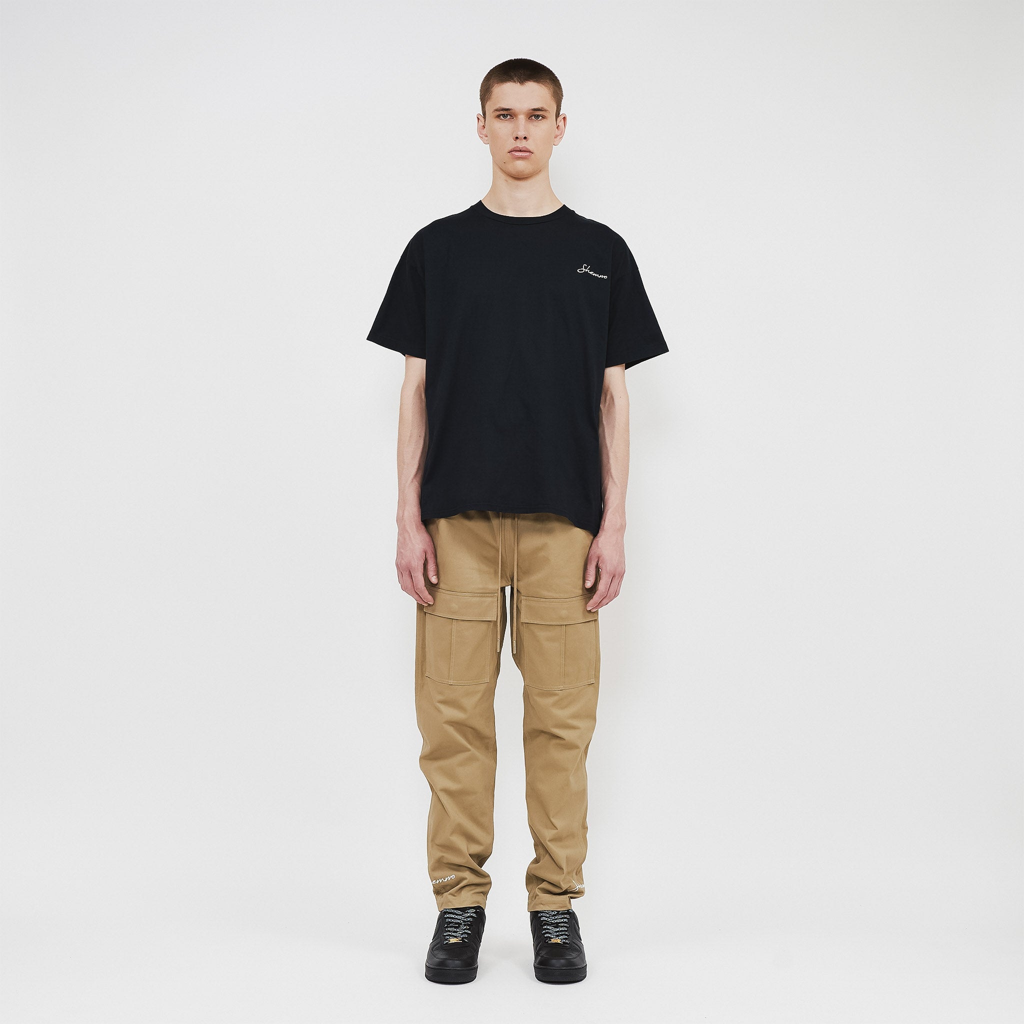 COTTON CARGO PANTS - Beige