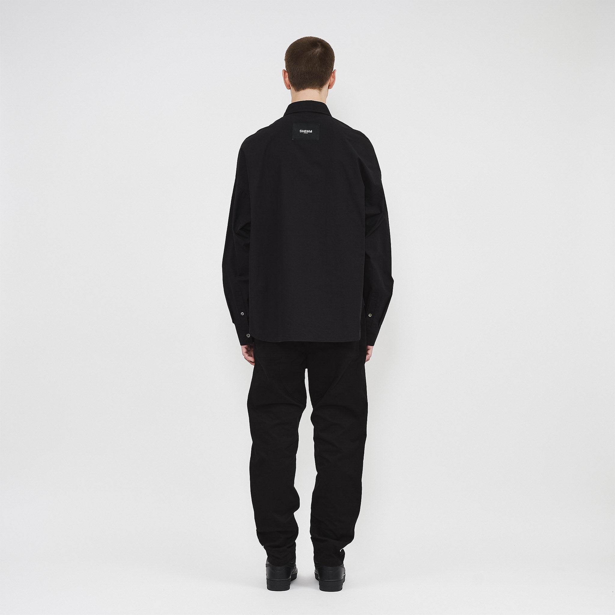 COTTON CARGO PANTS - Black