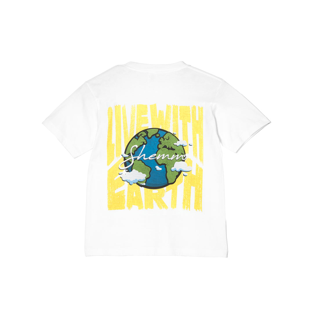 LIVE WITH EARTH SS TEE - White