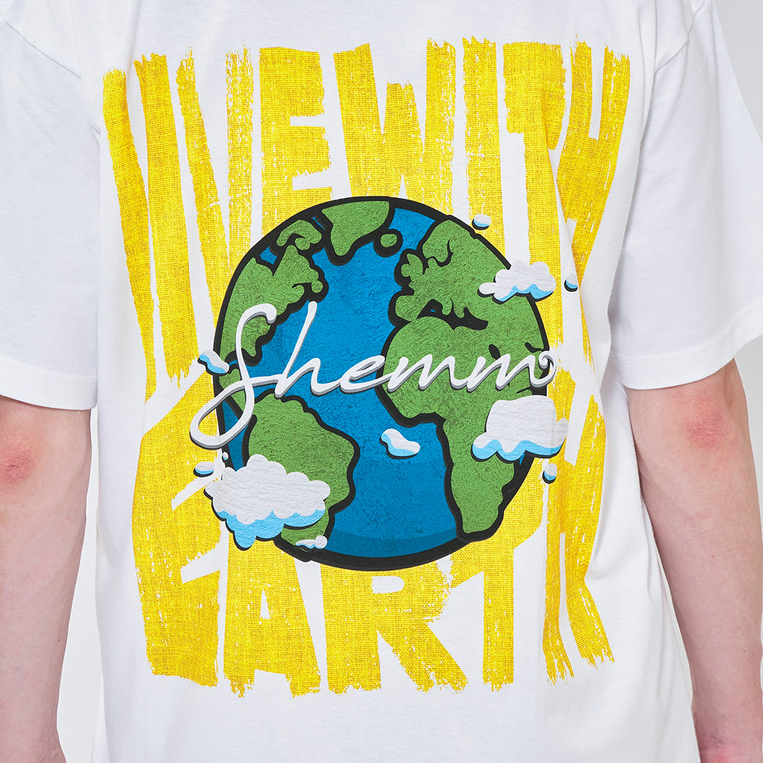 LIVE WITH EARTH SS TEE - White