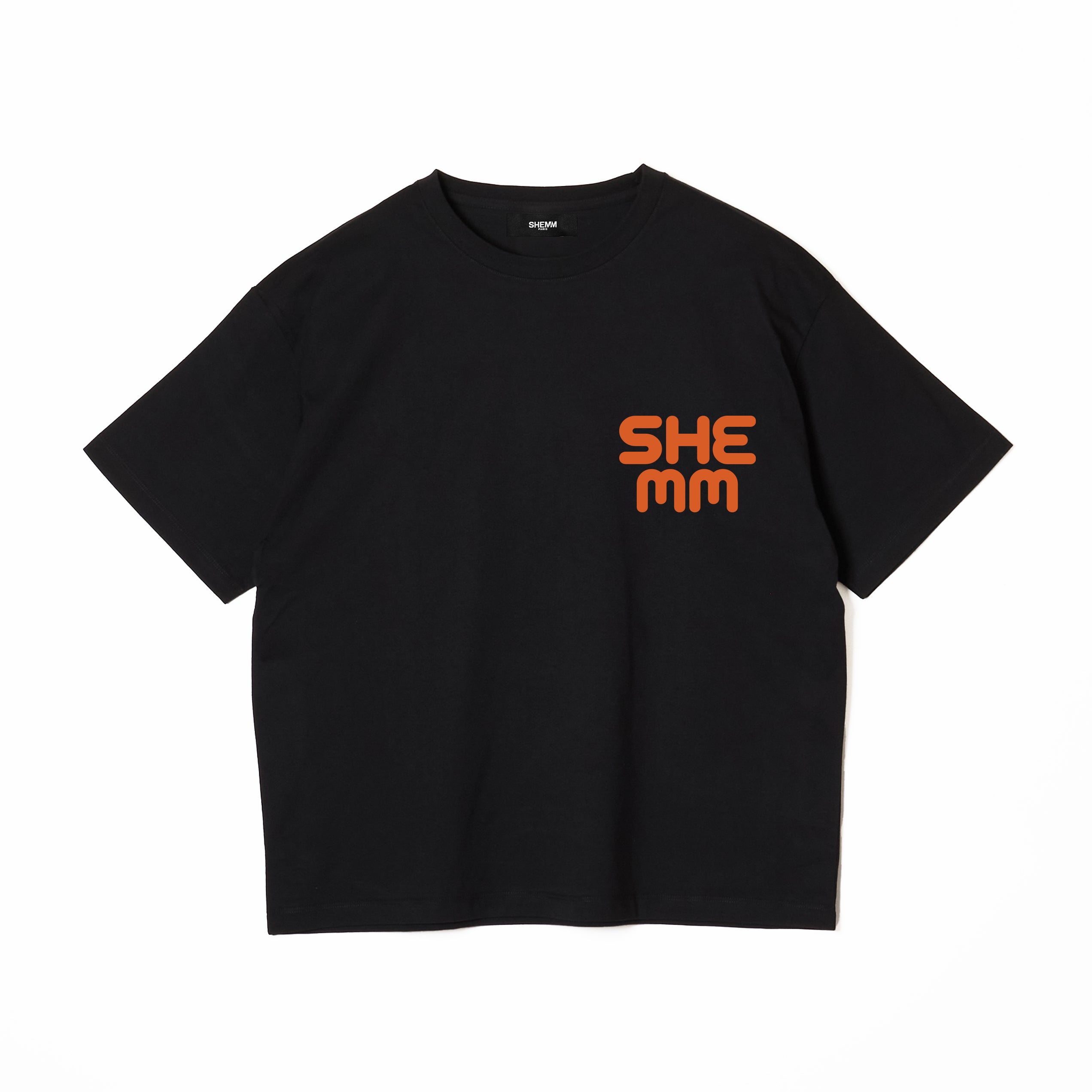 HEMHEM TEE - Black/Sun Orange