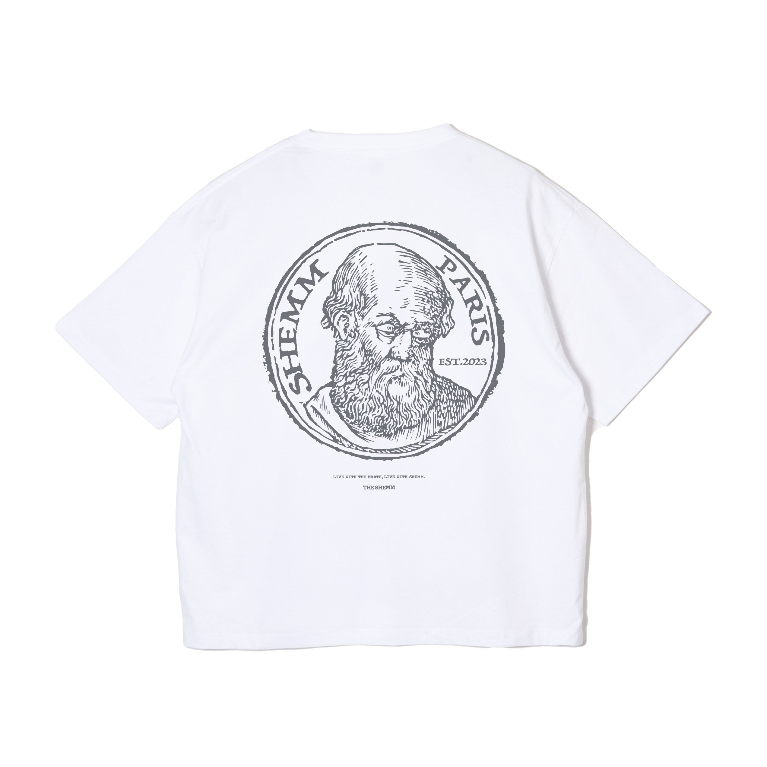 OLD SHEMM TEE - White x Cloud Grey