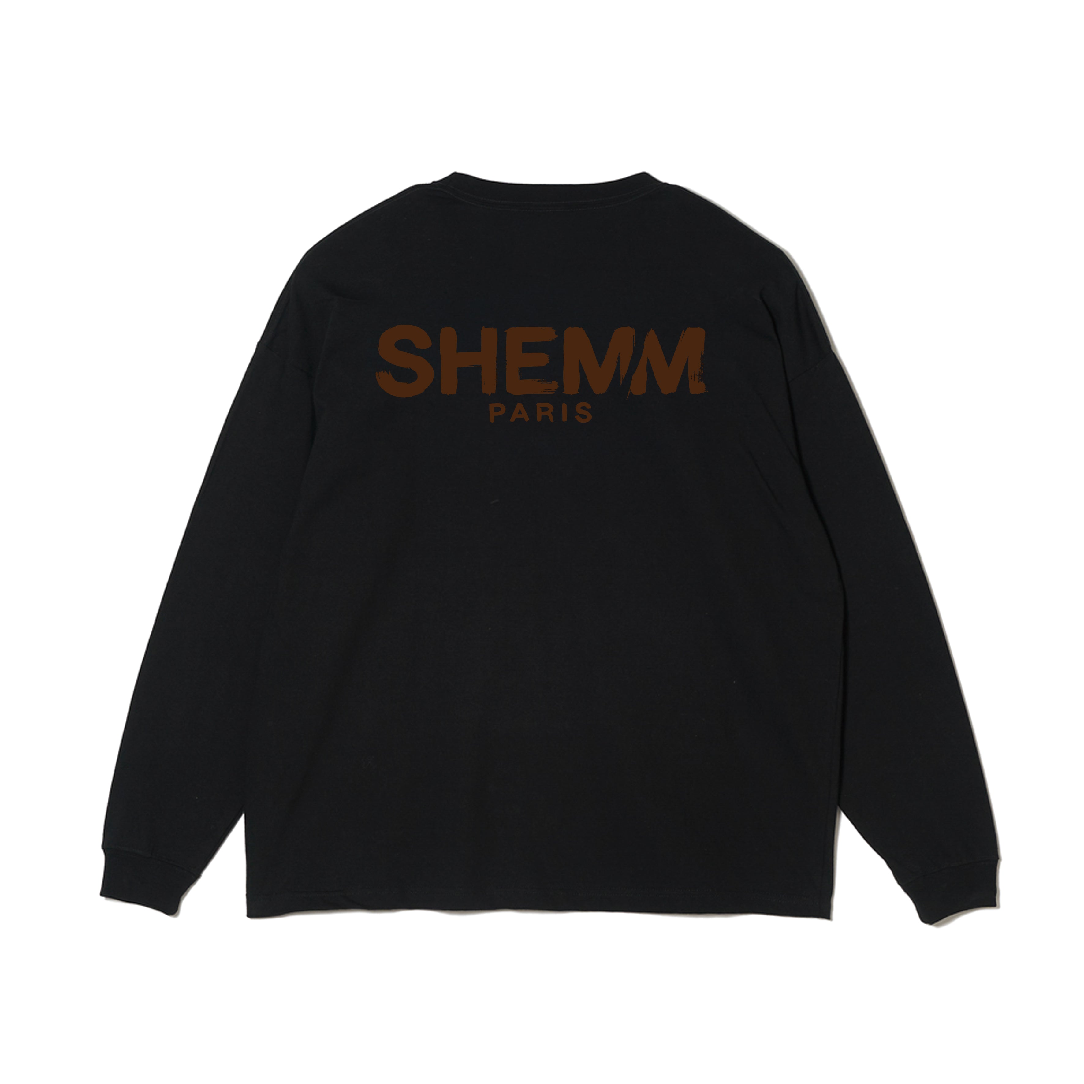 BRUSH LOGO LS TEE - Black