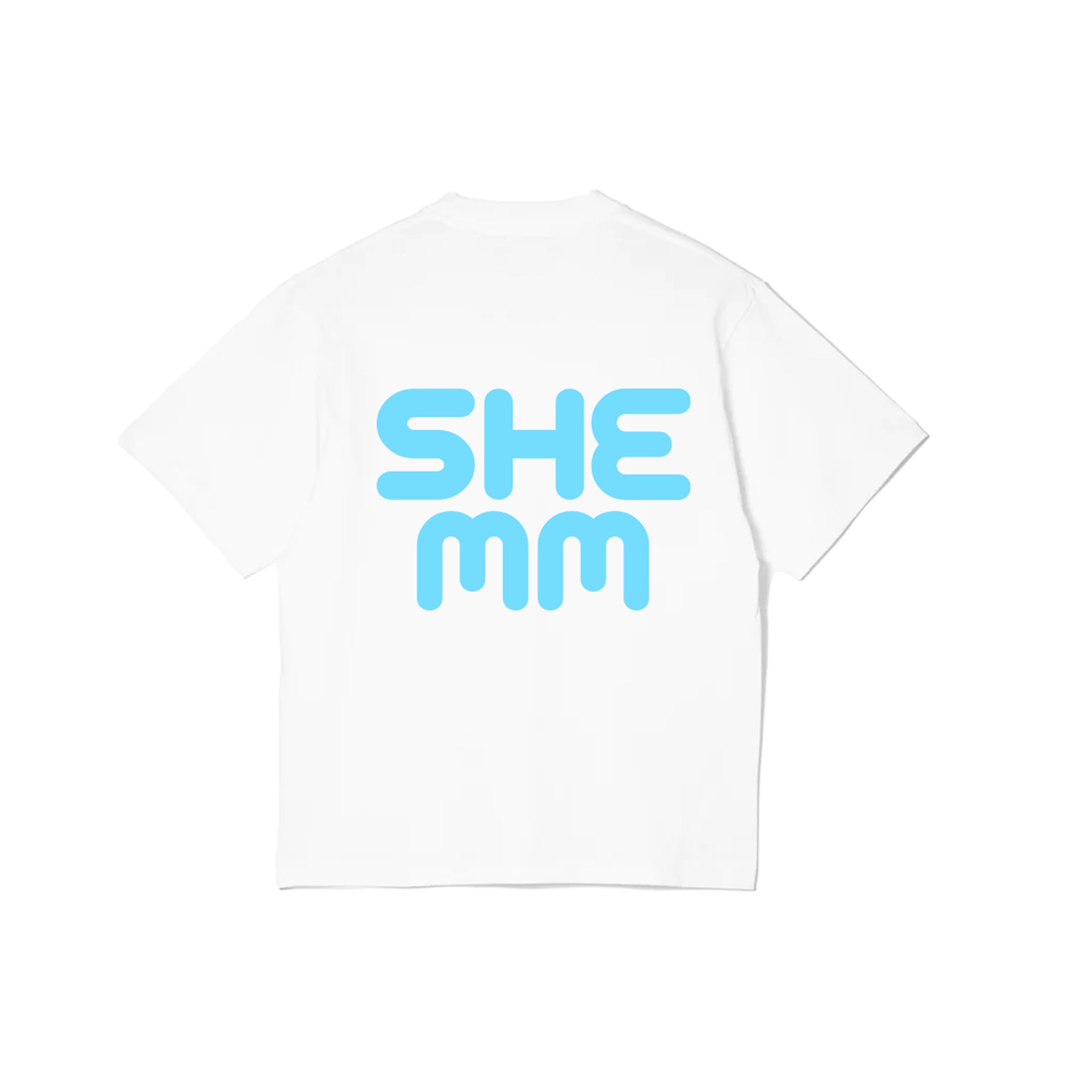 HEMHEM TEE - White/Sky Blue