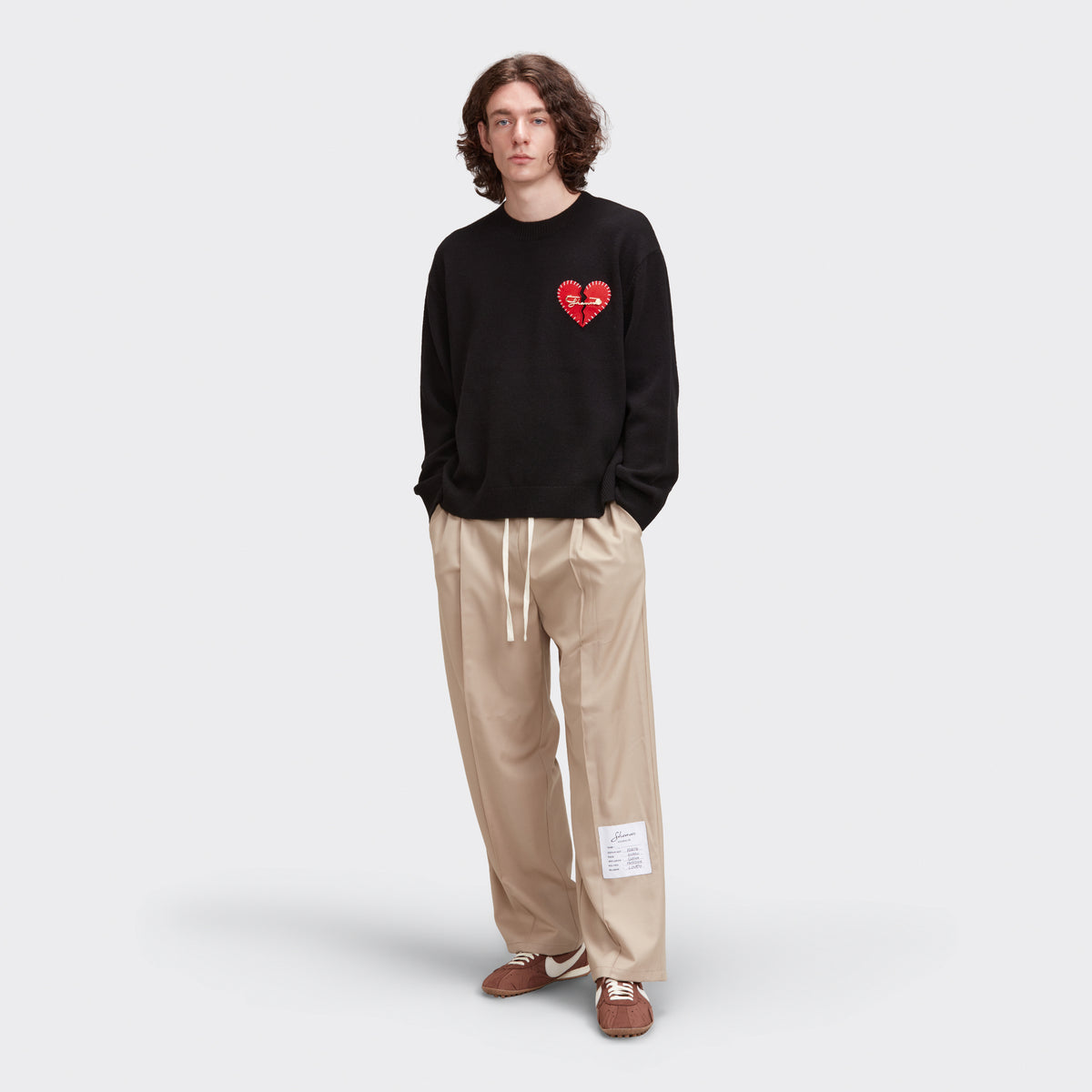 HEART REPAIR SWEATER - BLACK/RED