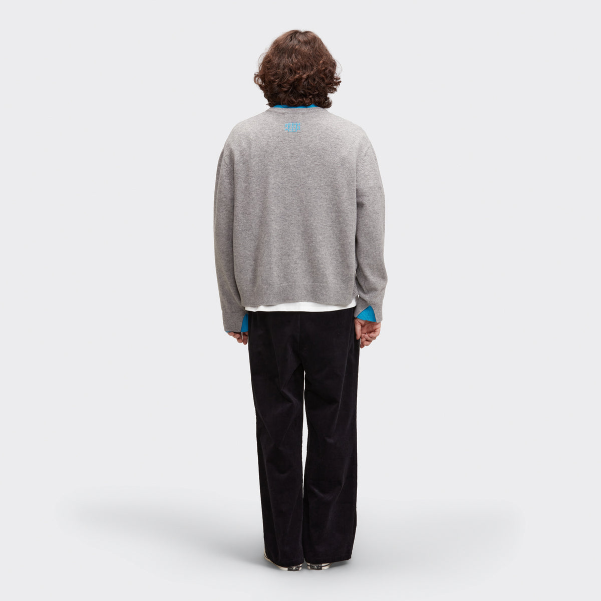 LAYERED SWEATER - GRAY/BLUE