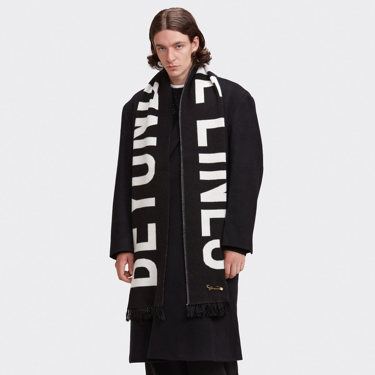 BEYOND THE LINES SCARF - BLACK