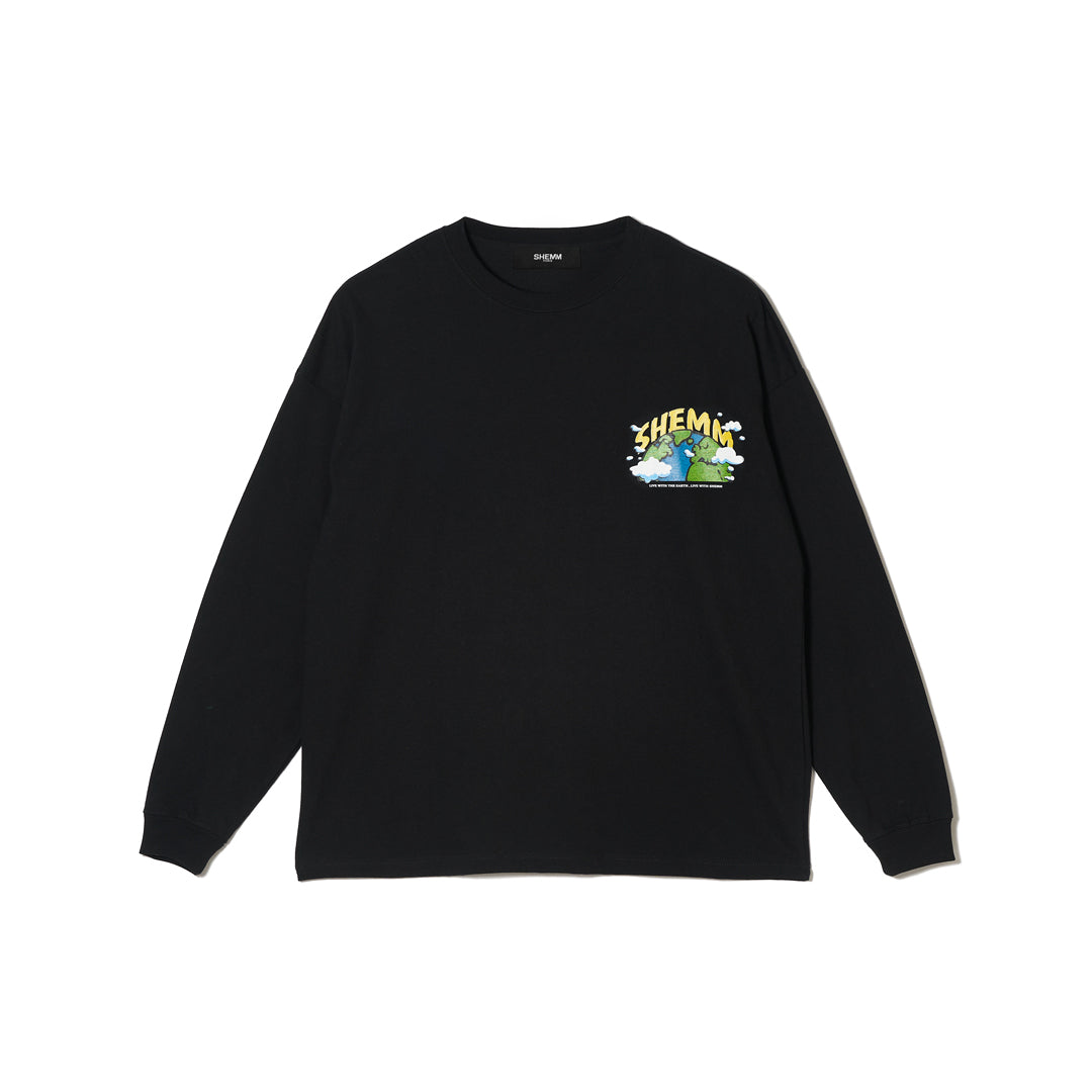 LIVE WITH EARTH LS TEE - Black