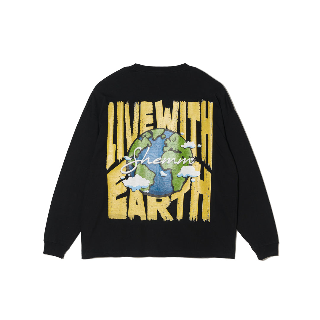 LIVE WITH EARTH LS TEE - Black