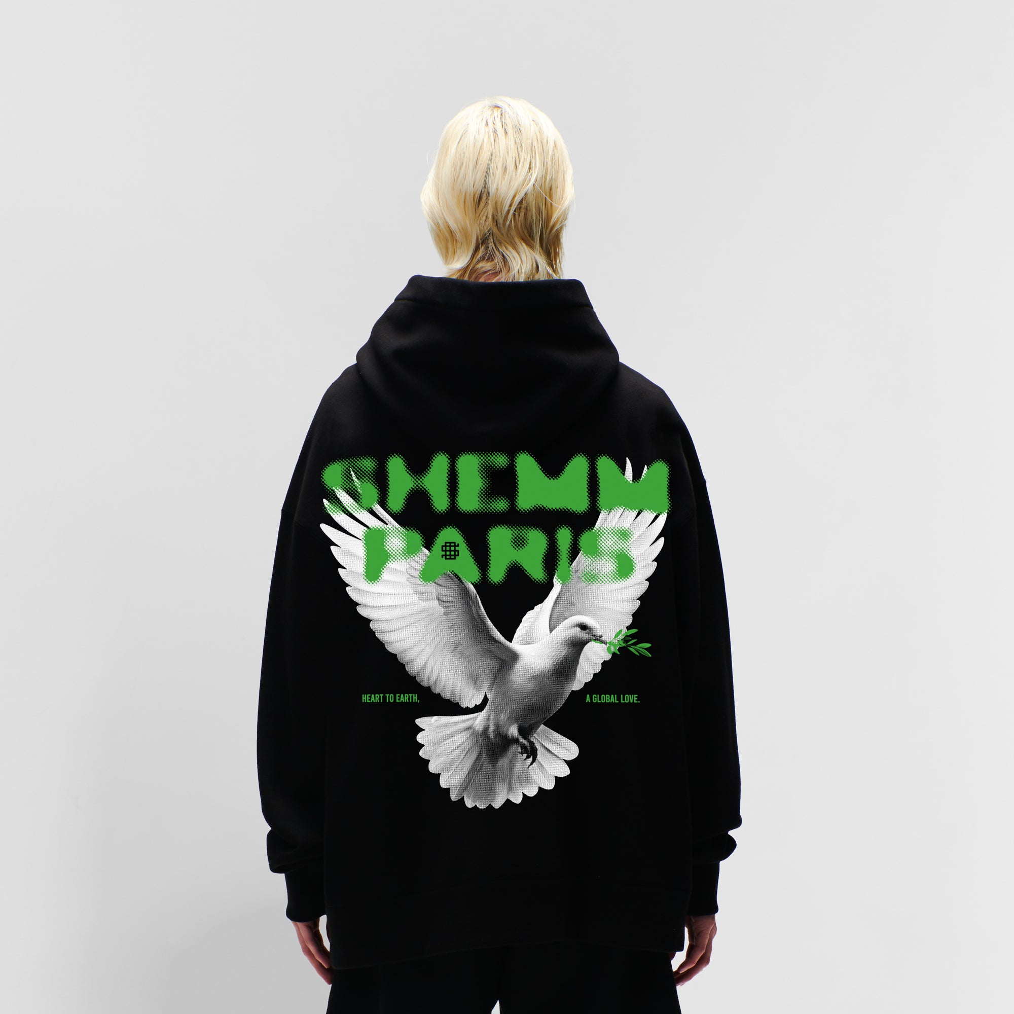 PEACE DOVE HOODIE - Black