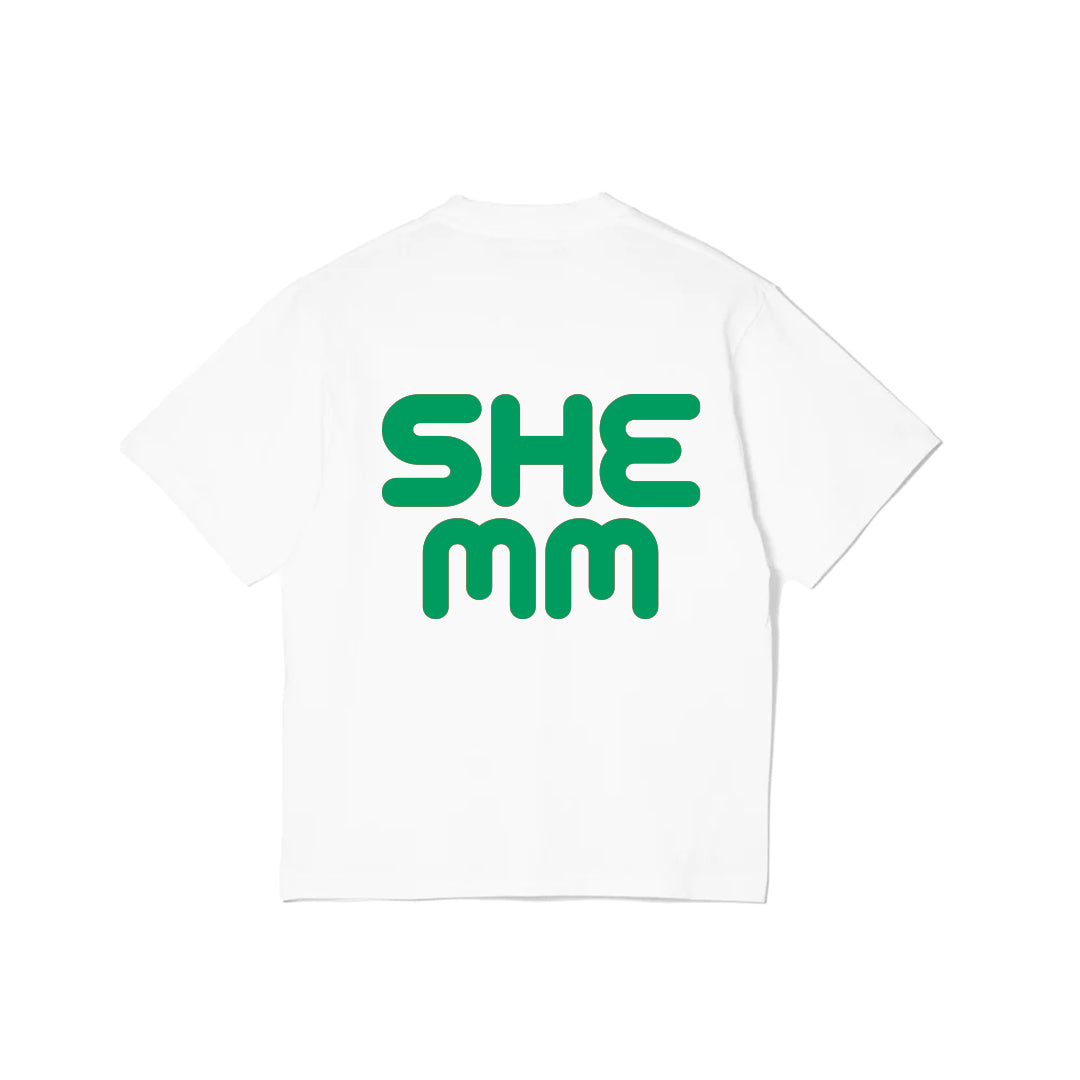 HEMHEM TEE - White/Forest Green