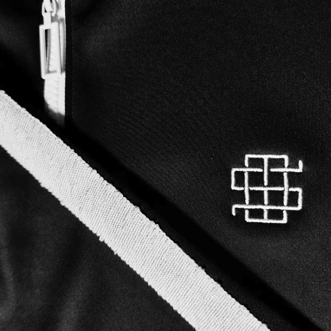 TAPED TRACK JACKET - Black/White