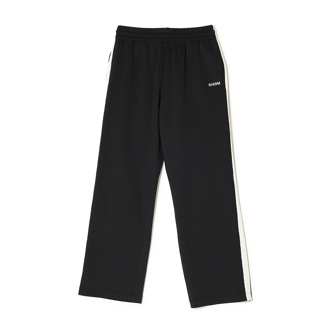 TAPED TRACK PANTS - Black/White